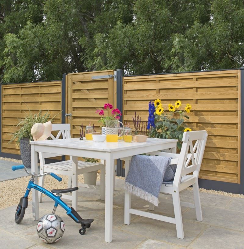 Durapost fence-post system showing gravel boards