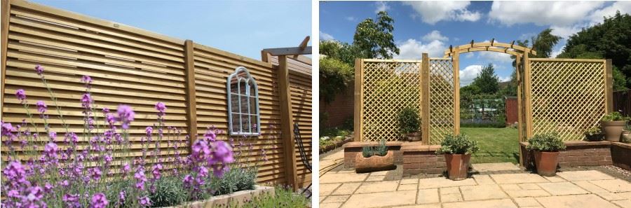 Louvre fence panels and trellis fence panels