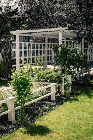 Trellis arbor in the garden