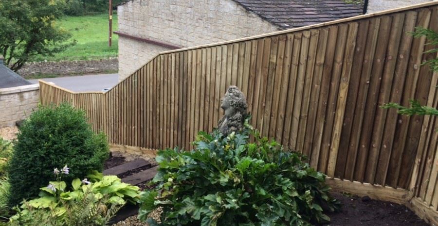 Gravel boards on a sloping site