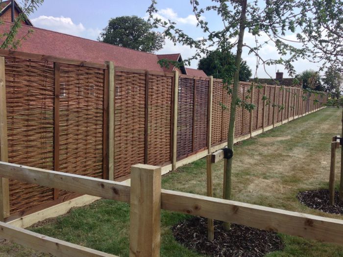 Willow panel fencing